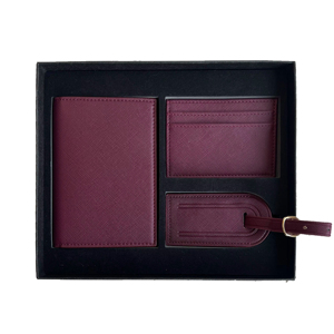 Juego <span class=keywords><strong>de</strong></span> Regalo <span class=keywords><strong>de</strong></span> Viaje con Funda para Pasaporte <span class=keywords><strong>de</strong></span> Cuero PU con Textura Saffiano, Personalizada con Logotipo, Porta Tarjetas <span class=keywords><strong>de</strong></span> Crédito y Etiqueta para Equipaje, Venta al Por Mayor - Product Image 5