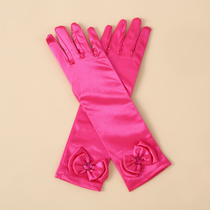 Nouveau mariage Party Wear accessoires fleur enfants pour <span class=keywords><strong>gants</strong></span> de fête enfant <span class=keywords><strong>demoiselle</strong></span> <span class=keywords><strong>d</strong></span>'<span class=keywords><strong>honneur</strong></span> longs <span class=keywords><strong>gants</strong></span> fille robe match arc <span class=keywords><strong>gants</strong></span> - Product Image 3
