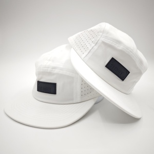 Casquette de course brodée 5 panneaux couleur tendance 2025, personnalisable, en pur coton, non structurée, unisexe, pour sports de plein air, plage, ski, ajustable - Product Image 1