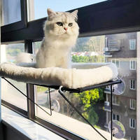 Hamac de fenêtre pour chat sans fil, moderne, écologique, pliable, avec tapis et 4 ventouses