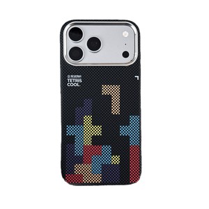 Custodia Magnetica per Telefono con Motivo in Fibra di Carbonio Compatibile con iPhone 17 Pro Max, iPhone 16/15/13 - Design <span class=keywords><strong>Tetris</strong></span> - Product Image 5