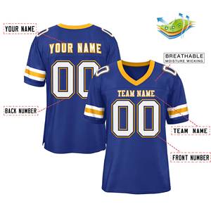 Maillot de football authentique en maille de style classique blanc-jaune personnalisé - Product Image 4