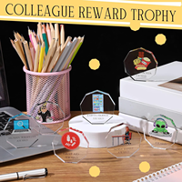 Conceptions personnalisées Acrylique clair Crystal Star Award Block Blank Trophy Award Plaque pour trophées Médailles et plaques