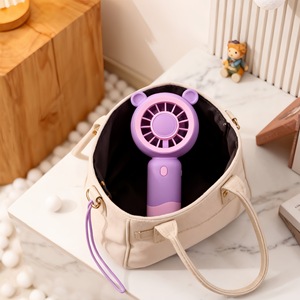 LingPan Portable <b>Fan</b> With <b>Stand</b> Rechargeable Battery 5W DC Motor Handheld Desk <b>Fan</b> For Outdoor Use - Product Image 3