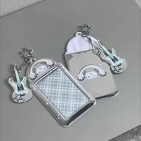Porte-cartes INS Rock Cat Bass, porte-clés Kpop Idol, étui pour photocards, présentoir photo, protège-cartes en acrylique