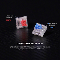 FANTECH MK874v2 Harga Terjangkau Keyboard Mekanik 63 Tombol 60% dengan Lampu RGB dan Switch Biru yang Dapat Diganti untuk Gaming PC