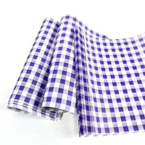 Papier d'emballage alimentaire écologique personnalisé avec logo, résistant à la graisse et à l'humidité, à carreaux, pour pizza, chips, frites - Product Image 5