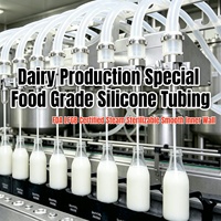 Tuyau en silicone de qualité alimentaire à diamètre lisse pour le transfert de lait, résistant aux hautes températures, nettoyage à la vapeur pour la transformation laitière et la production de yaourt