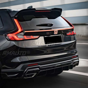 2023 to up for Honda CRV Rear Spoiler Trunk <b>Wing</b> Lip by High Quality ABS Gloss <b>Black</b> Carbon Fiber Look Body Kit Accessories - Product Image 4