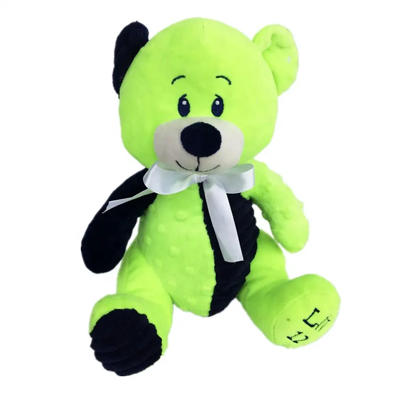 Urso de pelúcia personalizado promocional, brinquedo de pelúcia para bebês, ursinhos de pelúcia de cor verde