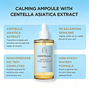 Sérum à la Centella Asiatica en gros, marque privée, naturel, réparateur, apaisant, anti-acné, pour peaux sensibles - Product Image 3