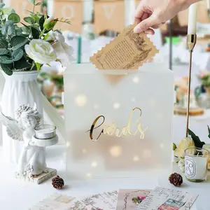 Frosted Thẻ quà tặng hộp cho trang trí đám cưới cho lễ tân tiền hộp cho Bridal tắm trang trí tiệc tiếp nhận kỷ niệm