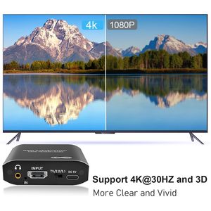 อะแดปเตอร์เสียง SYONG HDMI เป็น Optical/SPDIF Coaxial และ 3.5 มม. Aux รองรับ 4K30Hz <span class=keywords><strong>1080P</strong></span> 3D Digital DTS สำหรับเครื่องเล่น DVD, Blu-ray - Product Image 3