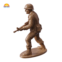 Statuette d'athlètes de la Seconde Guerre mondiale en résine bronze de haute qualité, peinte à la main, pour la décoration de la maison ou du bureau
