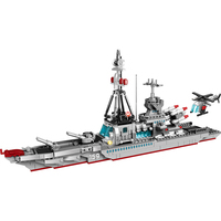 WOMA TOYS Factory C0159 725PCS briques flotte de guerre frégate escorte navire de combat navires blocs de construction cuirassé pour adulte