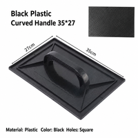 Truelle de plâtrage noire industrielle 27x35CM en plastique avec poignée ergonomique et lame arrondie pour le lissage du mastic mural et du plâtre, grande taille