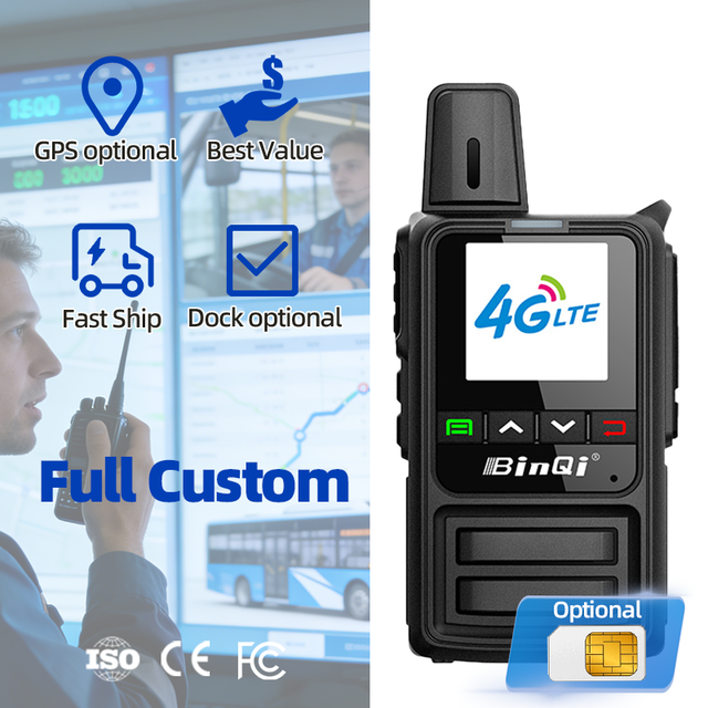 BinQi BQ-360 POC Radio 4G SIM Card Supported 5000KM Range Intercom for Security Monitoring Hotel Network Walkie Talkie