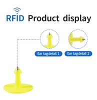 Etiquetas de oreja de bestia animal personalizadas, código QR RFID inteligente de largo alcance con anillo, nueva condición para ovejas