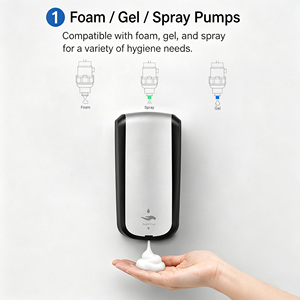 Distributeur de <span class=keywords><strong>savon</strong></span> automatique infrarouge OEM 3 en 1 pour hôtel et maison, 1000 ml, mural, salle de bain - Product Image 3