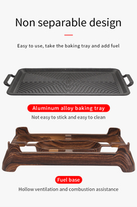 Piastra Multifunzione per Barbecue di Prodotti Carnini, Griglia Senza Fumo per Bistecche e Agnello, Barbecue a Alcol per Feste, Griglia da Interno per Picnic, Commerciale - Product Image 6