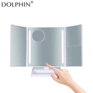 Lupa 10X Tri-Fold mesa <span class=keywords><strong>de</strong></span> tocador <span class=keywords><strong>espejo</strong></span> <span class=keywords><strong>de</strong></span> baño <span class=keywords><strong>con</strong></span> <span class=keywords><strong>luces</strong></span> Led - Product Image 6