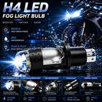 Ampoule de phare de moto H4 à lentille transparente, faisceau haut et bas, pour réparation et amélioration de l'éclairage de moto