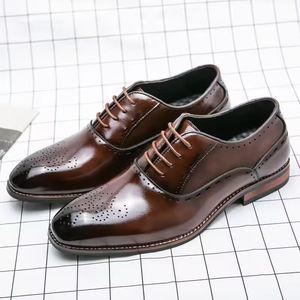 Chaussures Oxford pour homme en cuir véritable, style italien haut de gamme, faites à la main, pour mariage, à enfiler, broderie légère camouflage, collection automne - Product Image 6
