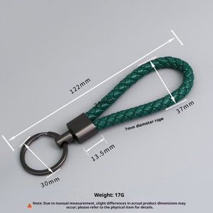 Chất lượng cao thân thiện với môi dệt dây da ánh sáng Keychain Hợp kim kẽm vòng hiện đại đơn giản Thiết kế letterpress in ấn Key - Product Image 4