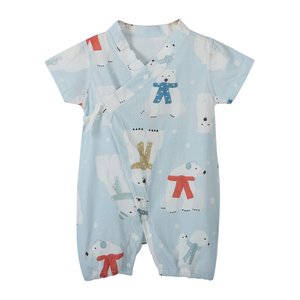 Vêtement d'emmaillotage pour nouveau-né à manches courtes en coton 100 % biologique <span class=keywords><strong>de</strong></span> haute qualité avec lien latéral, idéal pour la sortie <span class=keywords><strong>de</strong></span> <span class=keywords><strong>maternité</strong></span> - Grande Vente - Product Image 3