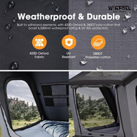 Tente de toit WinFull RTT002 pour SUV, double couche, quatre saisons, imperméable, coupe-vent, en alliage d'aluminium, ouverture automatique rapide, sans montage