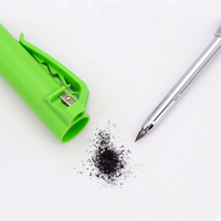 Crayon mécanique de 2,8 mm de long avec pointe de 55 mm, taille-crayon intégré, recharges de mine de 0,7 mm, corps en plastique, pour le marquage du travail du bois et le dessin technique