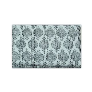 Modern Style Fish Design Kantha <b>Bedspread</b> & <b>Quilt</b> Handmade Printed Cotton Washable Soft Eco-Friendly for Great Price - Product Image 2