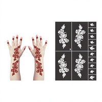 Pochoirs de tatouage au henné indien réutilisables en PVC de haute qualité pour enfants, pour l'art corporel complet transfrontalier