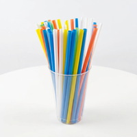 Prix d'usine 100 pièces Pailles jetables en plastique PP 6x260mm Accessoires de cuisine Fournitures pour mariages et fêtes Bar à domicile