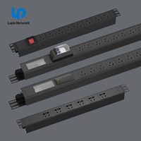 Personnalisé 19 ''réseau de distribution d'énergie Allemagne prise 8 ports pdu 1u 19 pouces 16A 220V interrupteur smart pdu liste de prix