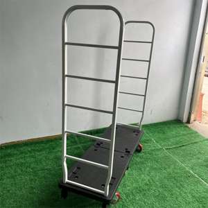 जापानी शैली छह पहिया स्टील रोल कंटेनर औद्योगिक फायरवुड भारी फर्नीचर चाल हाथ ट्रक प्लेटफॉर्म कार्ट ओएम अनुकूलन योग्य - Product Image 3