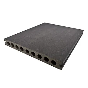 Placa de plástico para piscina de madeira e plástico de estilo moderno, material WPC à prova d'água, deck de plástico escovado para uso ao ar livre