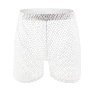 High Quality Ready Made Polyester Fishnet Loose Fitting <strong>Mens</strong> Sexy <strong>Transparent</strong> <strong>Shorts</strong> - Product Image 2