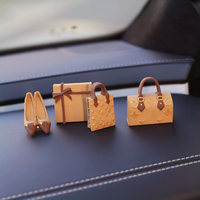 Diffuseur de parfum pour voiture en forme de boîte à cadeaux en plâtre de luxe fait à la main avec plusieurs designs de couleurs