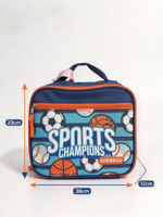 Boîte à lunch isotherme portable pour enfants en tissu Oxford, style sport tendance, écologique et réutilisable, idéale pour les pique-niques
