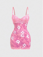 Robe d'été pour femmes, robe de plage, robe à fleurs, robe sexy dos nu, robe mini en dentelle, robe moulante pour femmes