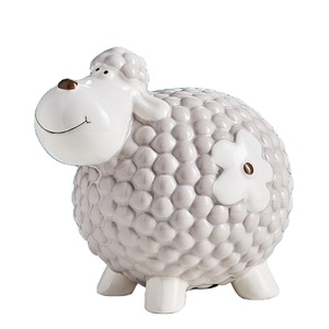 Tirelire en céramique en forme de mouton, jouet personnalisé en forme d'animal, boîte de rangement d'argent, coffre-fort, jouet <span class=keywords><strong>ATM</strong></span>, réservoir de rangement d'argent mignon - Product Image 3