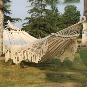 <span class=keywords><strong>Hamac</strong></span> suspendu en macramé en coton, style princesse bohème, haute qualité, design moderne, portable, pour jardin, plage, cour extérieure - Product Image 2