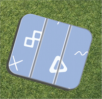 Tapis anti-fatigue pliable en PVC 30*35cm, coussin imperméable portable carré à 3 panneaux pour jardin, cuisine, camping