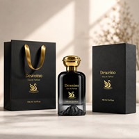 Flacon de parfum noir et blanc de 100 ml, flacon de parfum rond vide de 30 ml et 50 ml, flacon de parfum de luxe avec emballage en boîte