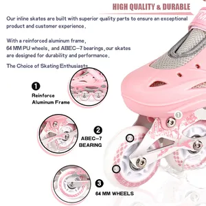 Men's Women's Adult Inline Roller Skate Shoes Factory Made 4-Wheel Rolling Flashing Roller Sale-Best Four Wheel Roller Skates