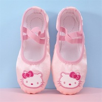 Chaussures de ballet en dentelle pour filles Chaussures d'acrobatie en satin pour enfants Chaussures de scène à semelle souple