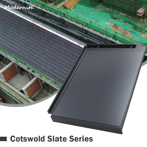 Tegola Solare Quadrata Grigia BIPV Resistente al Calore 10.67-18W, Tegola Fotovoltaica Integrata nell'Edificio <span class=keywords><strong>per</strong></span> Ristrutturazione Tetti, Novità - Product Image 6