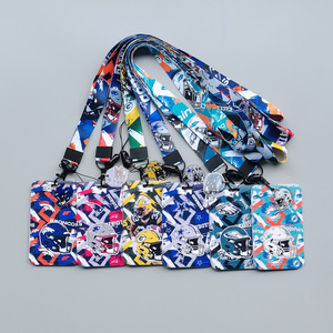 Low Price Promotion Basketball Sports Lanyard Custom Printed Long Polyester Anime Lanyard with ID Badge Holder