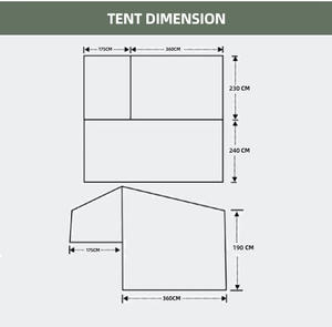 Tente de camping pliable en <span class=keywords><strong>toile</strong></span> très vendue pour les voyages de vacances, le camping hors route, tente de camping pliable - Product Image 3